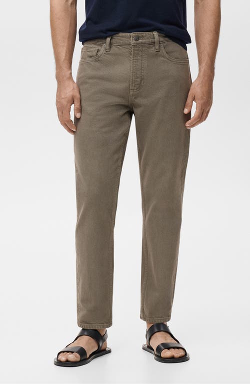Mango Ben Tapered Jeans In Brown