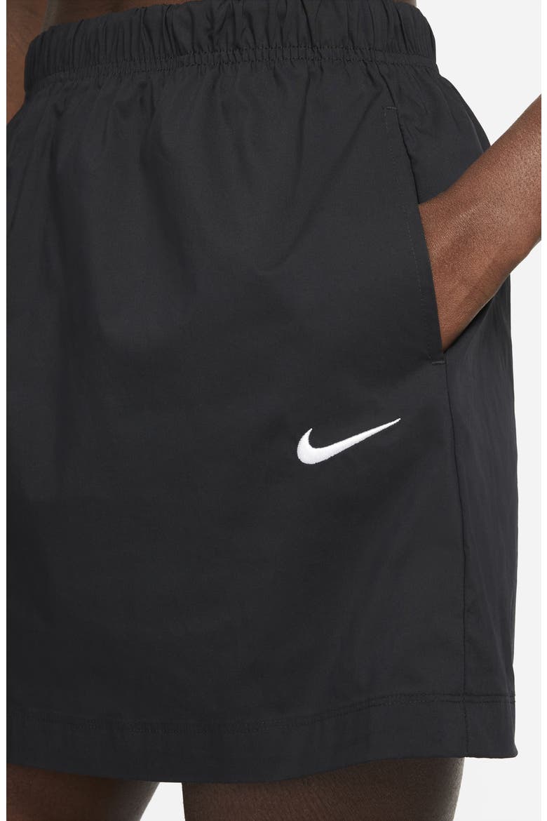 Swoosh High Rise Athletic Skirt, Alternate, color, BLACK/WHITE