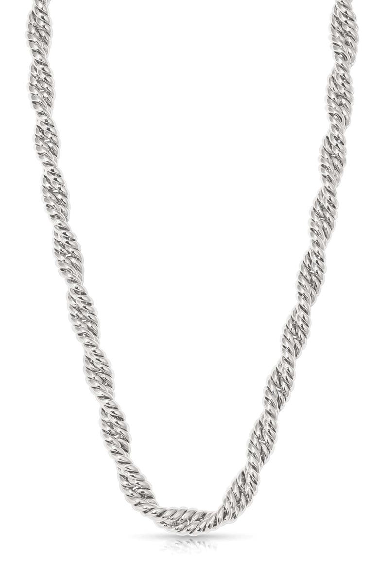 Twisted Strands Necklace, Main, color, SILVER