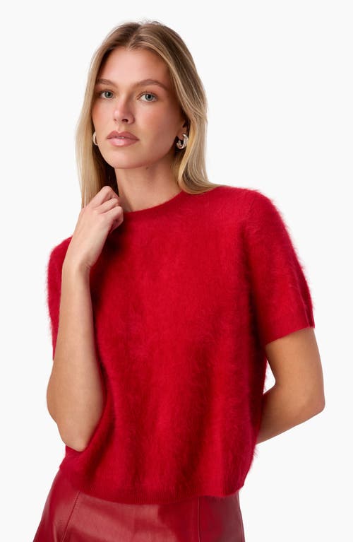 Cami Nyc Eugeny Short Sleeve Cashmere Sweater In Red