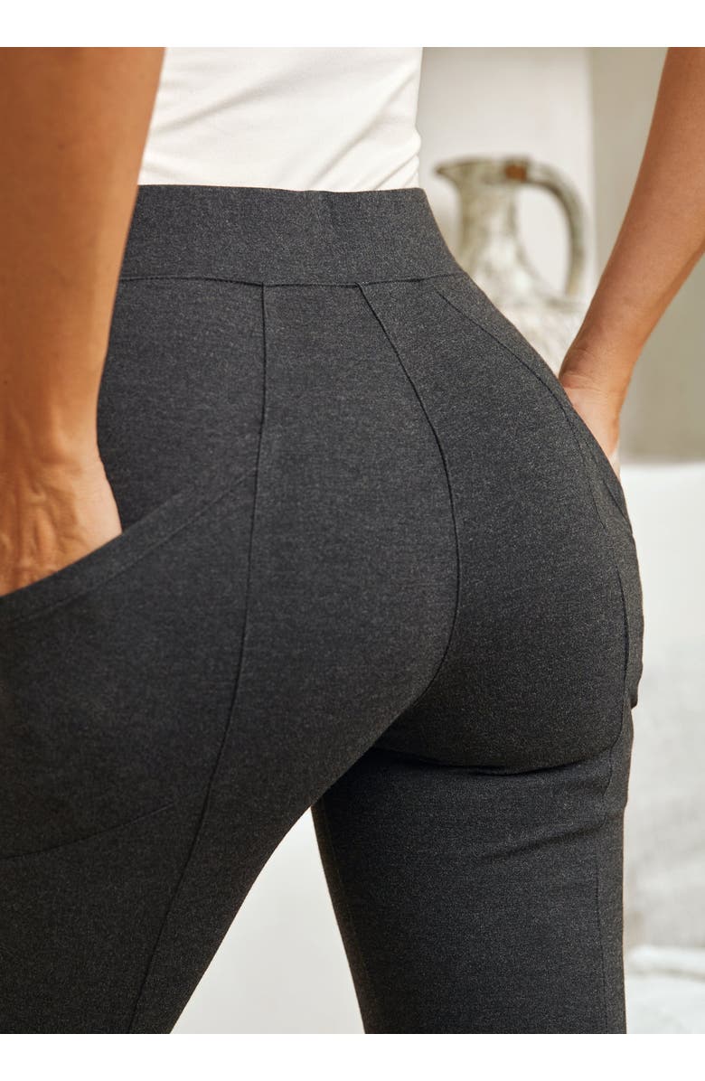 Betabrand Journey DPYP Dress Pant Yoga Pant Bootcut, Alternate, color, Charcoal