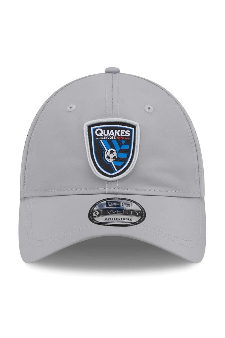 Men's New Era Gray San Jose Earthquakes Active 9TWENTY Adjustable Hat, Alternate, color, Gray