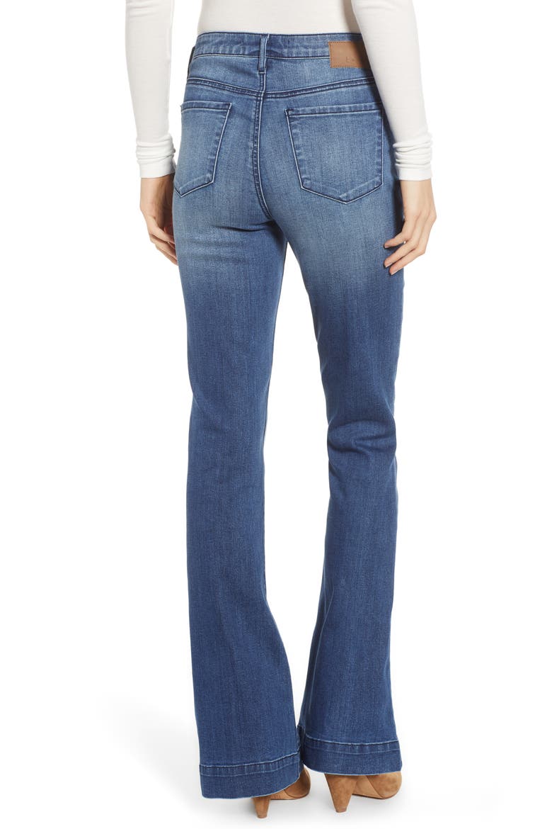 High Waist Flare Jeans, Alternate, color, MEDIUM WASH