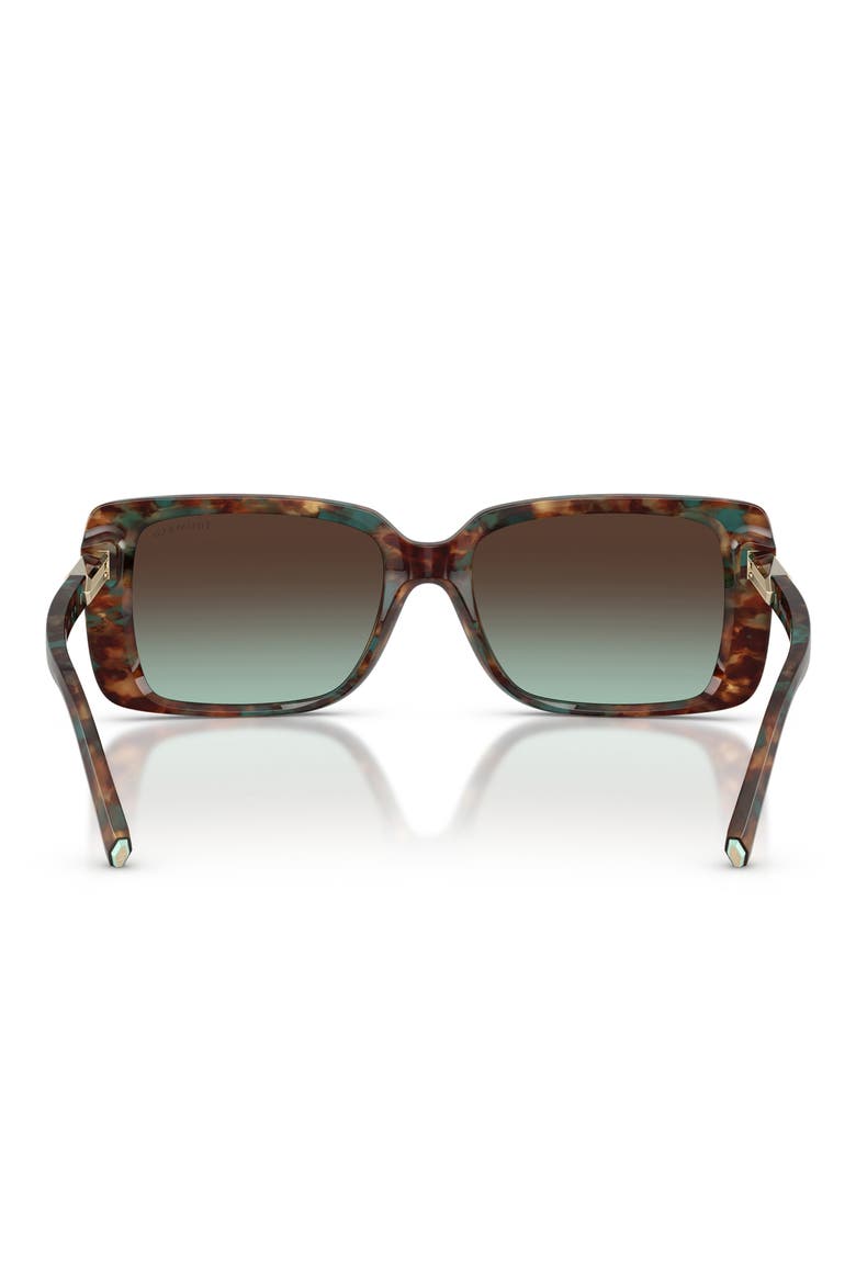 55mm Gradient Rectangular Sunglasses, Alternate, color, BROWN TIFFANY HAVANA / AZURE