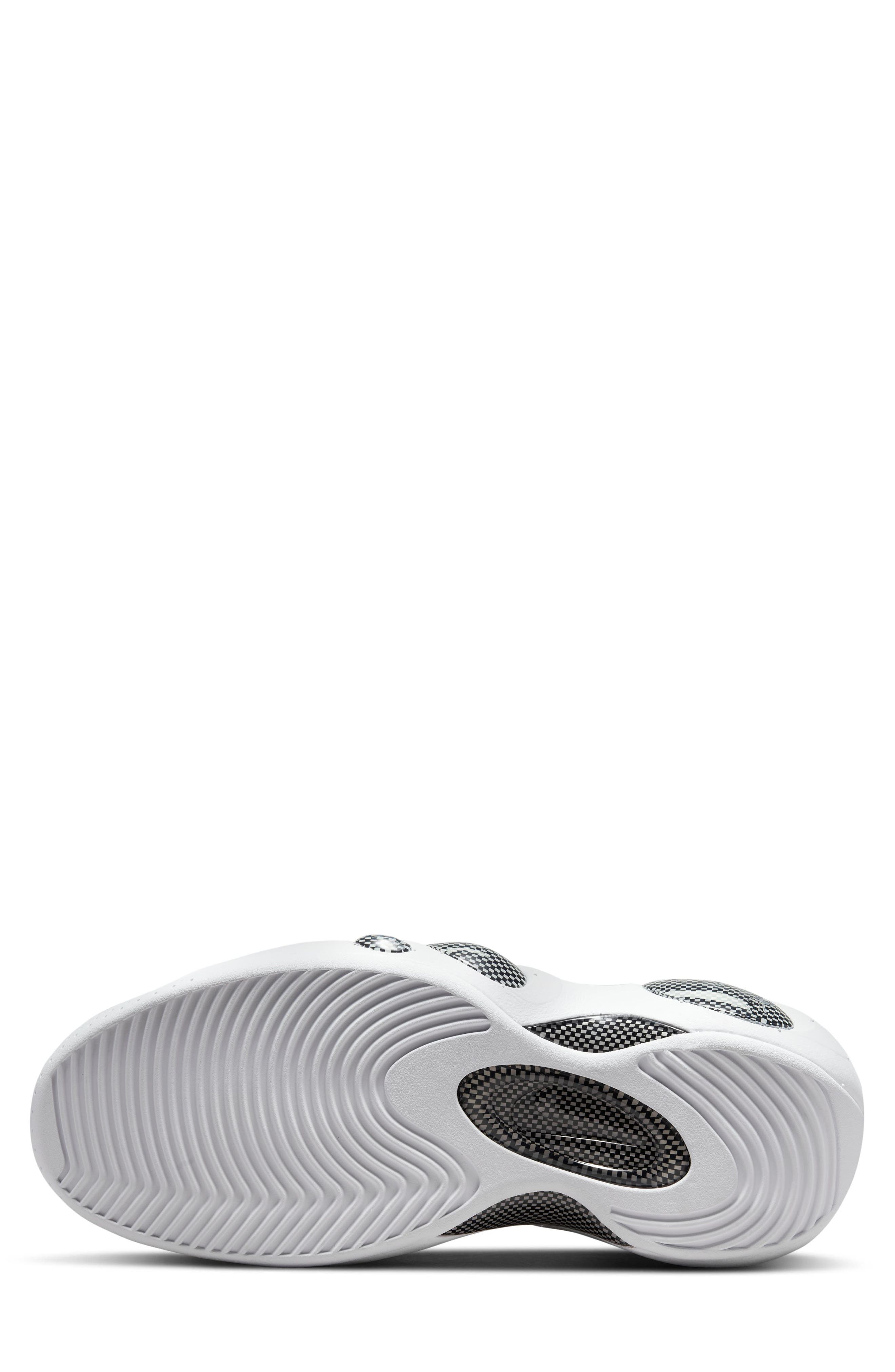 Nike Air Zoom Flight 95 Basketball Sneaker, Alternate, color, Black/ White/ Metallic Silver