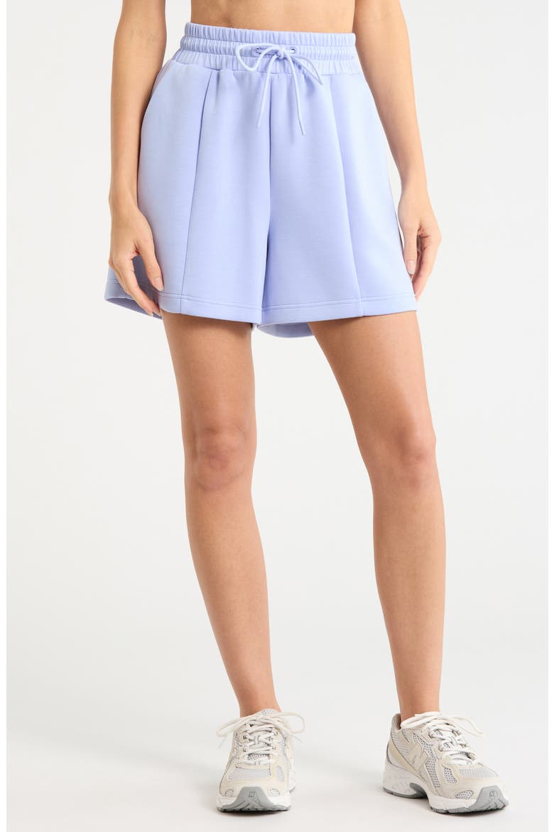 Whisper Knit High Waist Shorts, Main, color, PURPLE INSPIRE