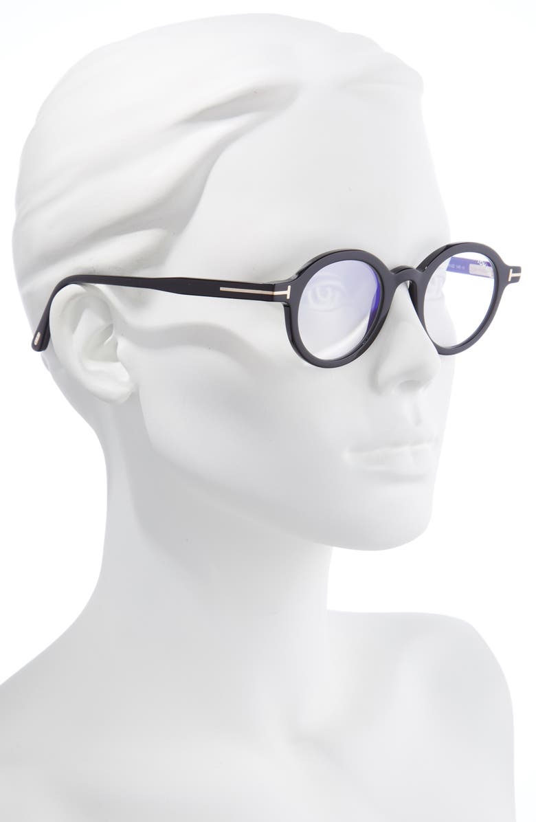 TOM FORD 45mm Small Blue Light Blocking Glasses, Alternate, color, 