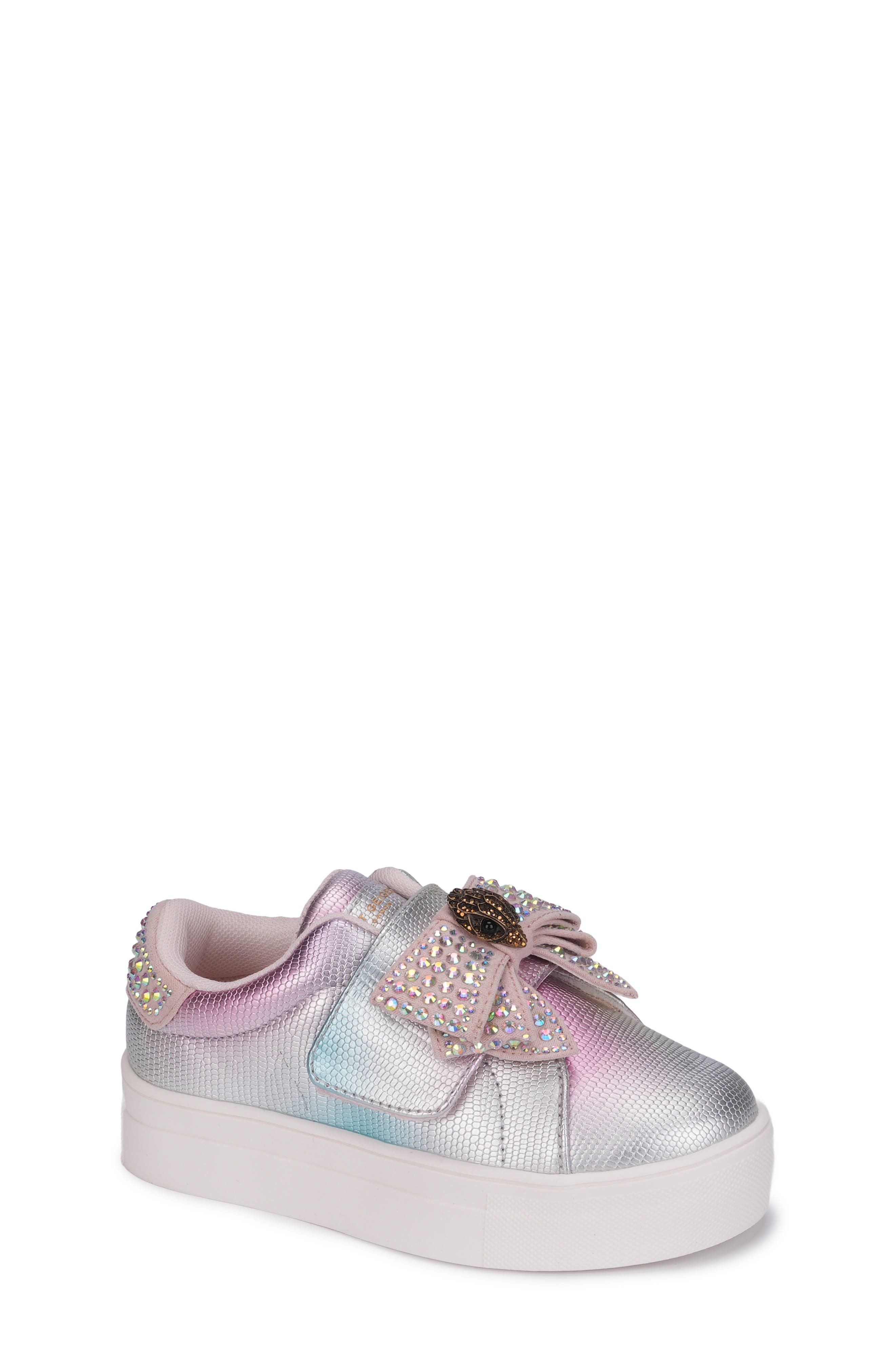 Kids' Mini Laney Bow Sneaker, Main, color, PINK/ IRIDESCENT