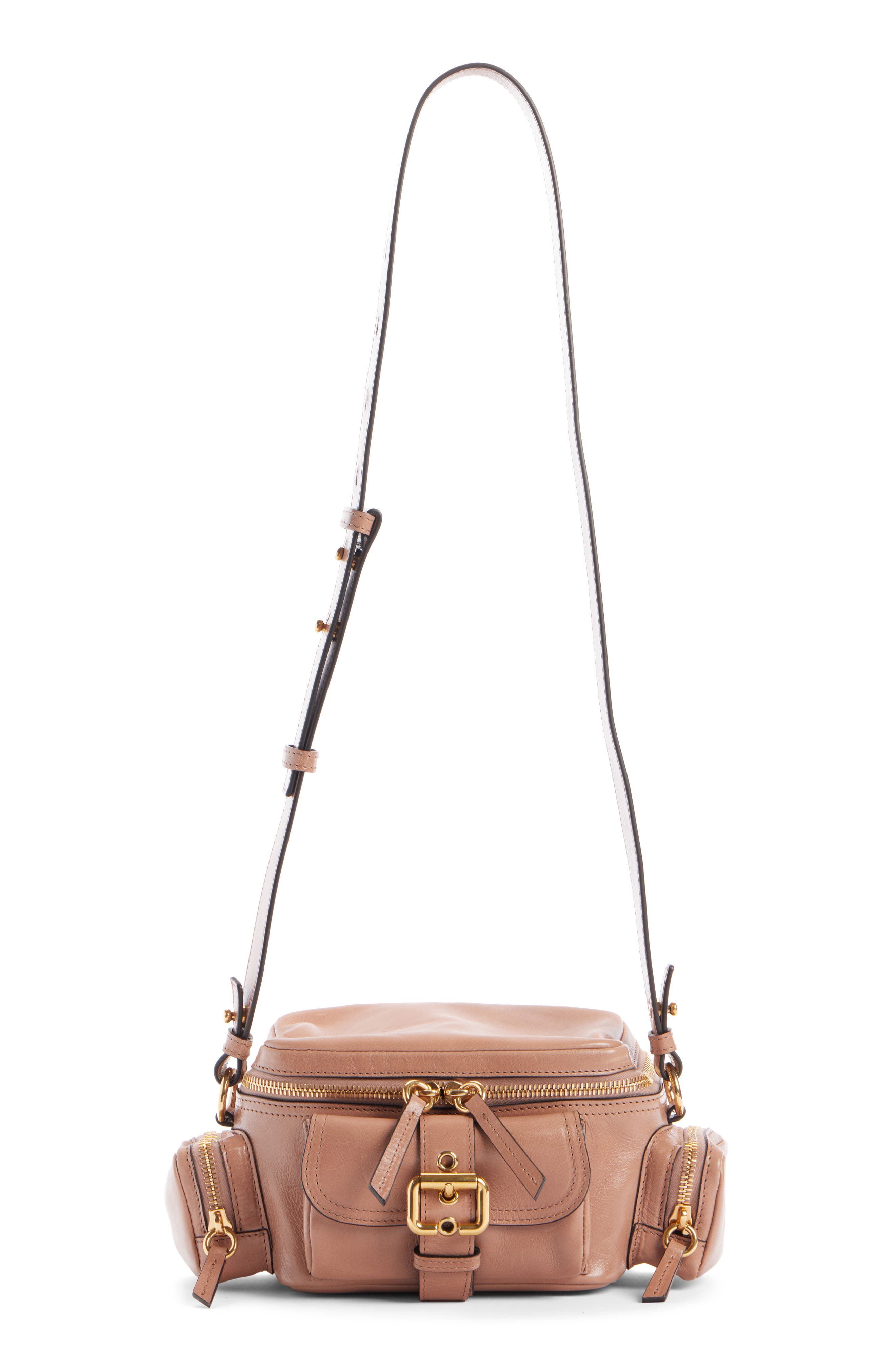 Chloé Small Camera Leather Top Handle Bag, Alternate, color, Woodrose