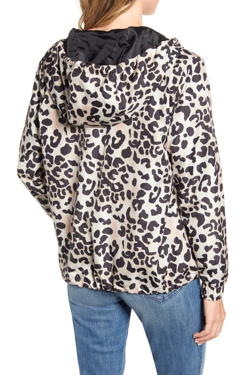 Cotton Emporium Leopard Print Windbreaker, Alternate, color, 