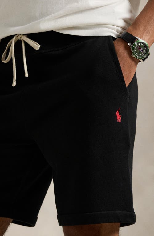 Polo Ralph Lauren Fleece Athletic Shorts In Black