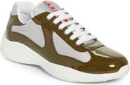 Prada America's Cup Vernice Bike Low Top Sneaker