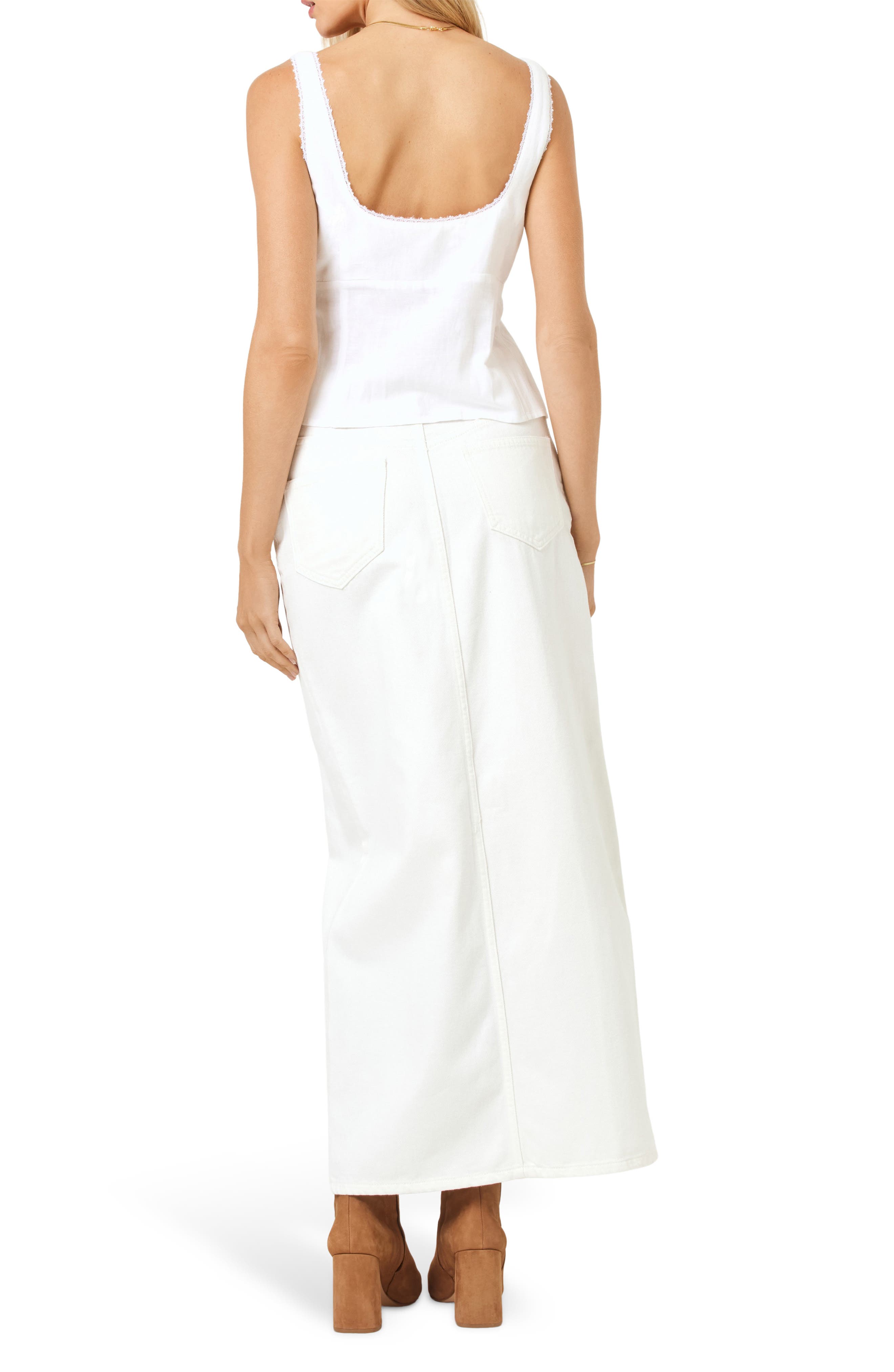 Rose Tie Front Cover-Up Tank - image 2