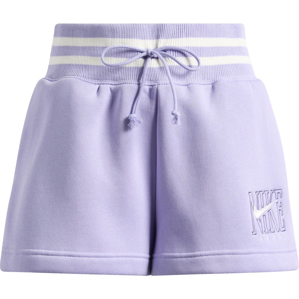 Nike Sportswear Phoenix Fleece Shorts In Purple