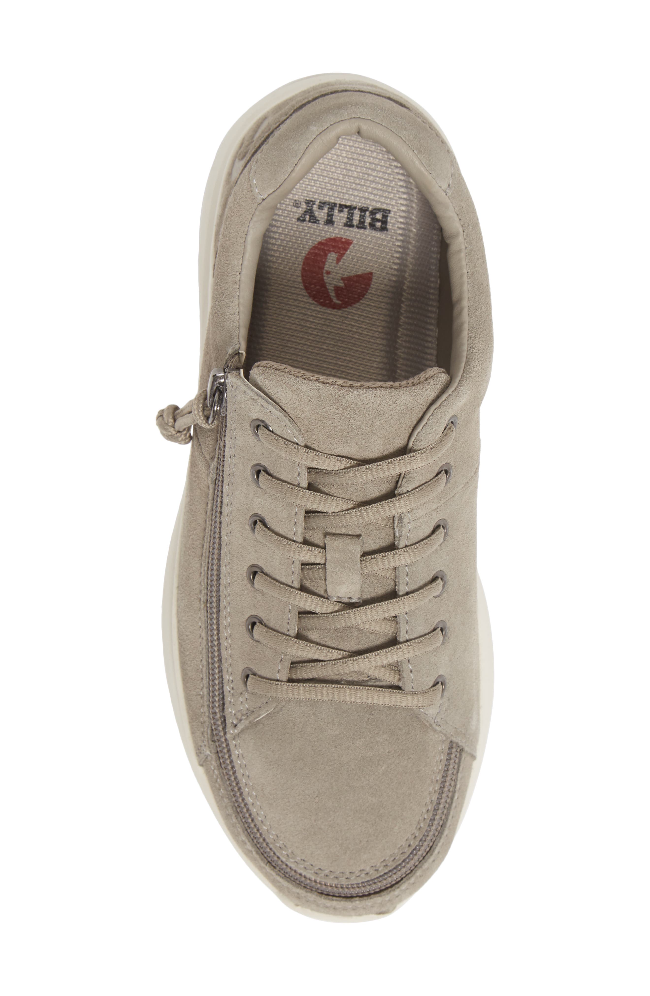 BILLY Footwear Comfort Leather Lo Sneaker, Alternate, color, Grey