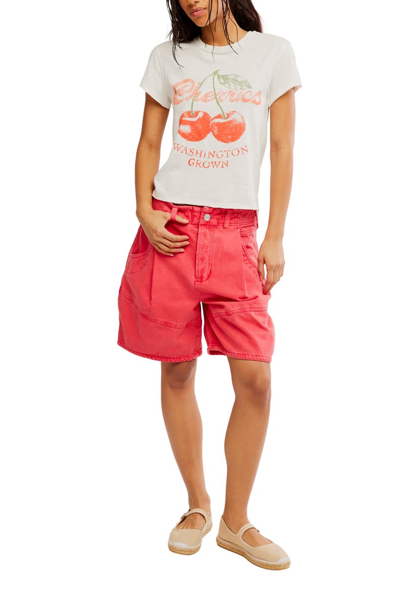 Free People Nova Organic Cotton Blend Graphic T-Shirt, Alternate, color, Cherry Combo