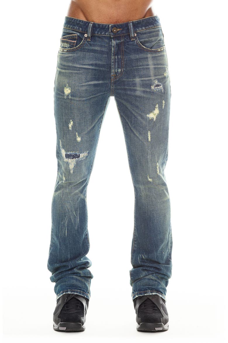 Lenny Ripped Bootcut Jeans, Main, color, DODGE