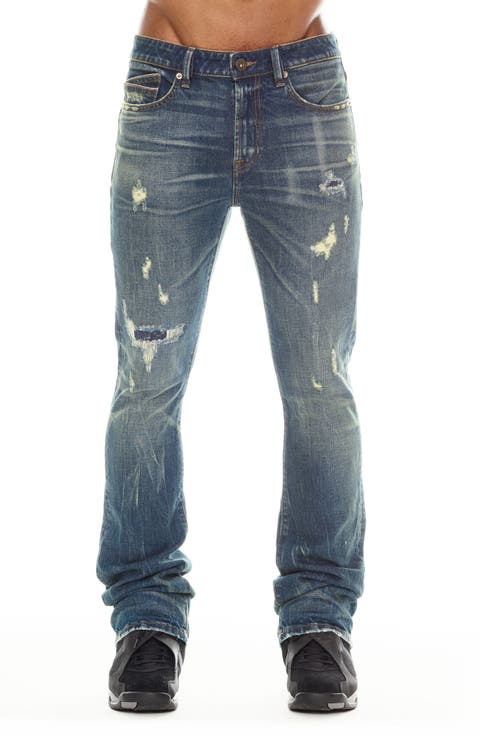 Lenny Ripped Bootcut Jeans (Dodge) (Regular & Big)