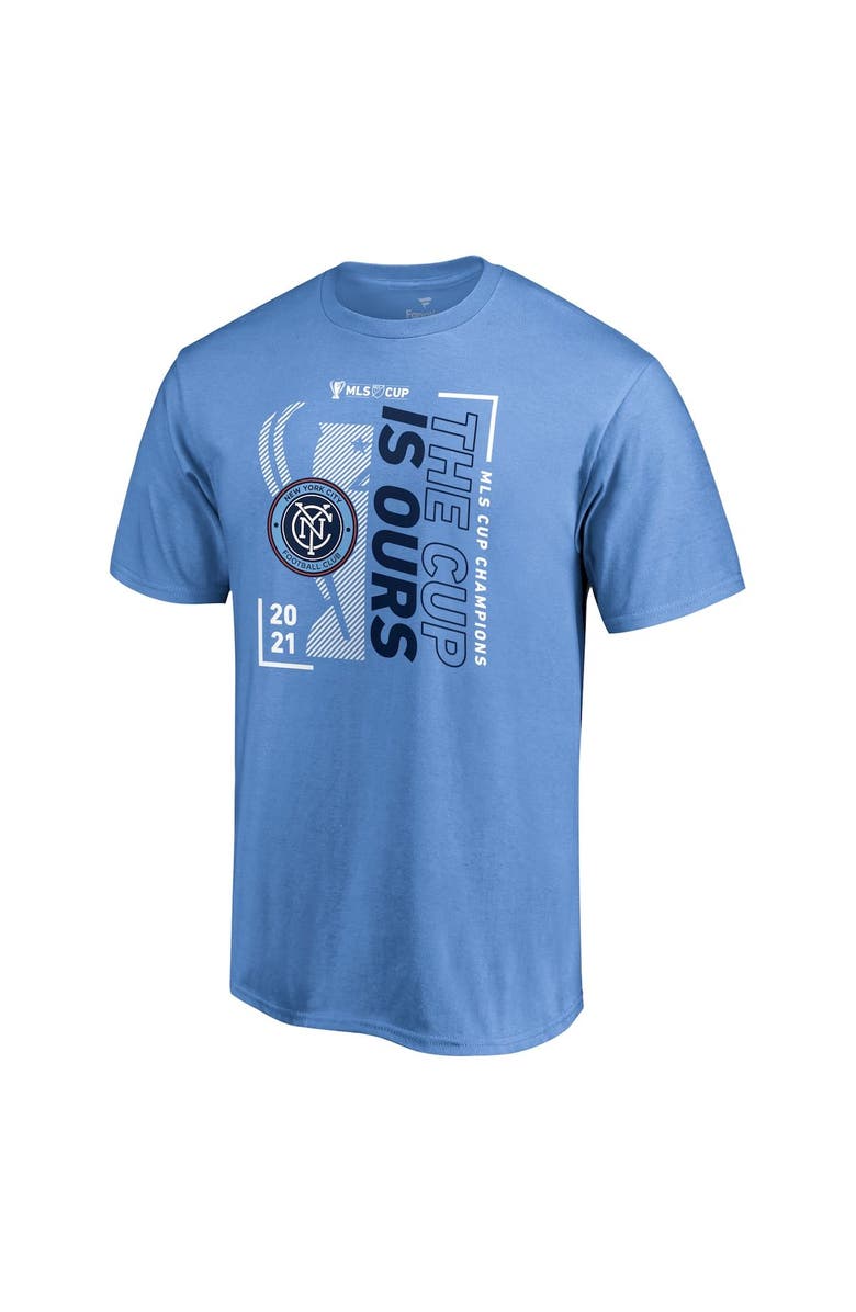 FANATICS Men's Fanatics Branded Sky Blue New York City FC 2021 MLS Cup Champions Parade T-Shirt, Alternate, color, 