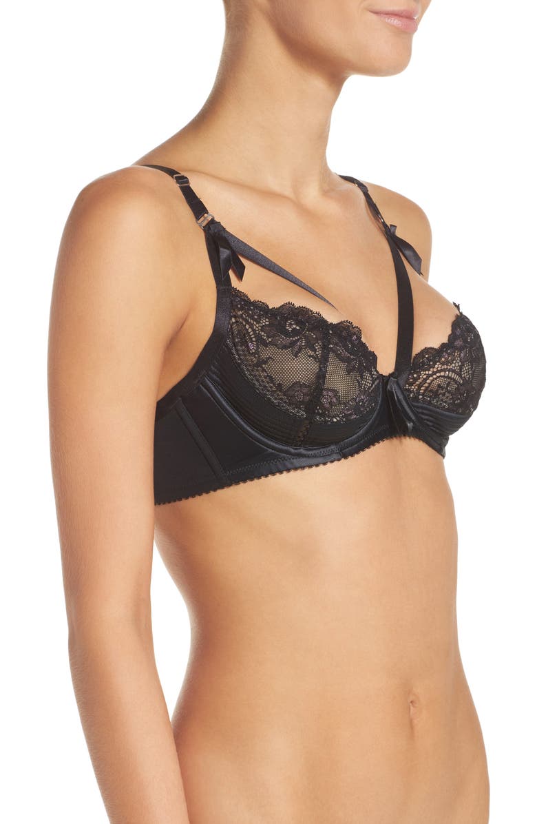 Dita Von Teese Madame X Underwire Bra, Alternate, color, Black