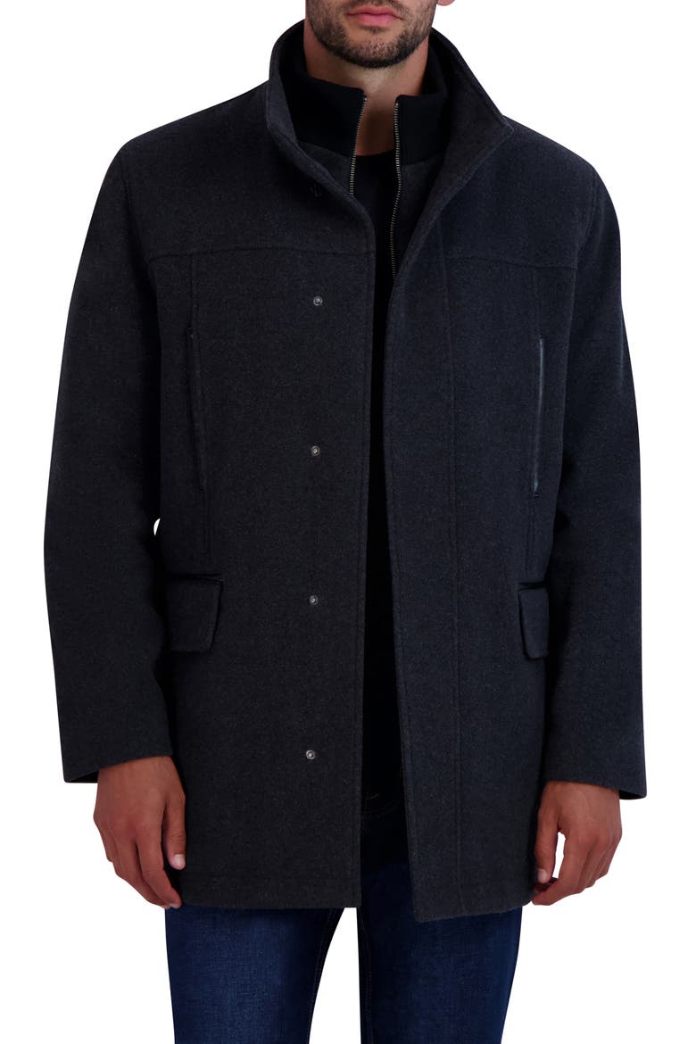 Cole Haan Signature Plush Wool Blend Coat (Men) | Nordstromrack
