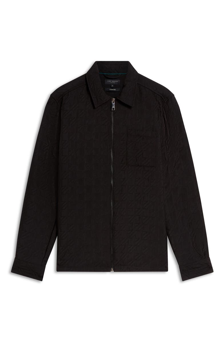 Ted Baker Thova Quilted Shirt Jacket, Alternate, color, Black
