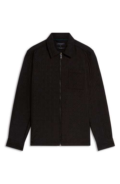 Ted Baker Thova Relaxed Fit Quilted Overshirt In Black