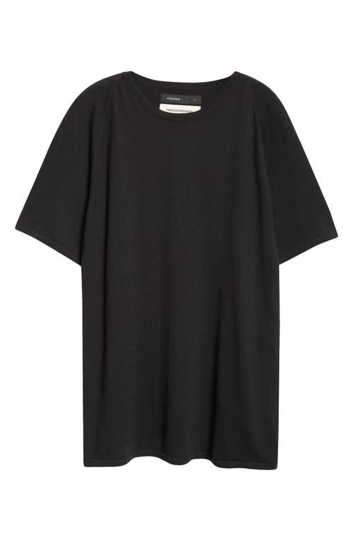 Frenckenberger Raglan Sleeve Cotton & Cashmere T-shirt In Black