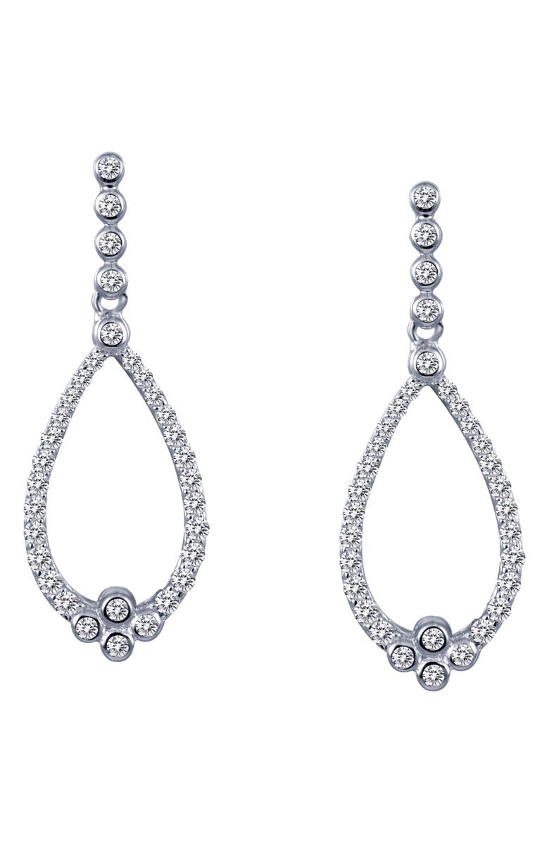 Lafonn Teardrop Earrings, Main, color, White