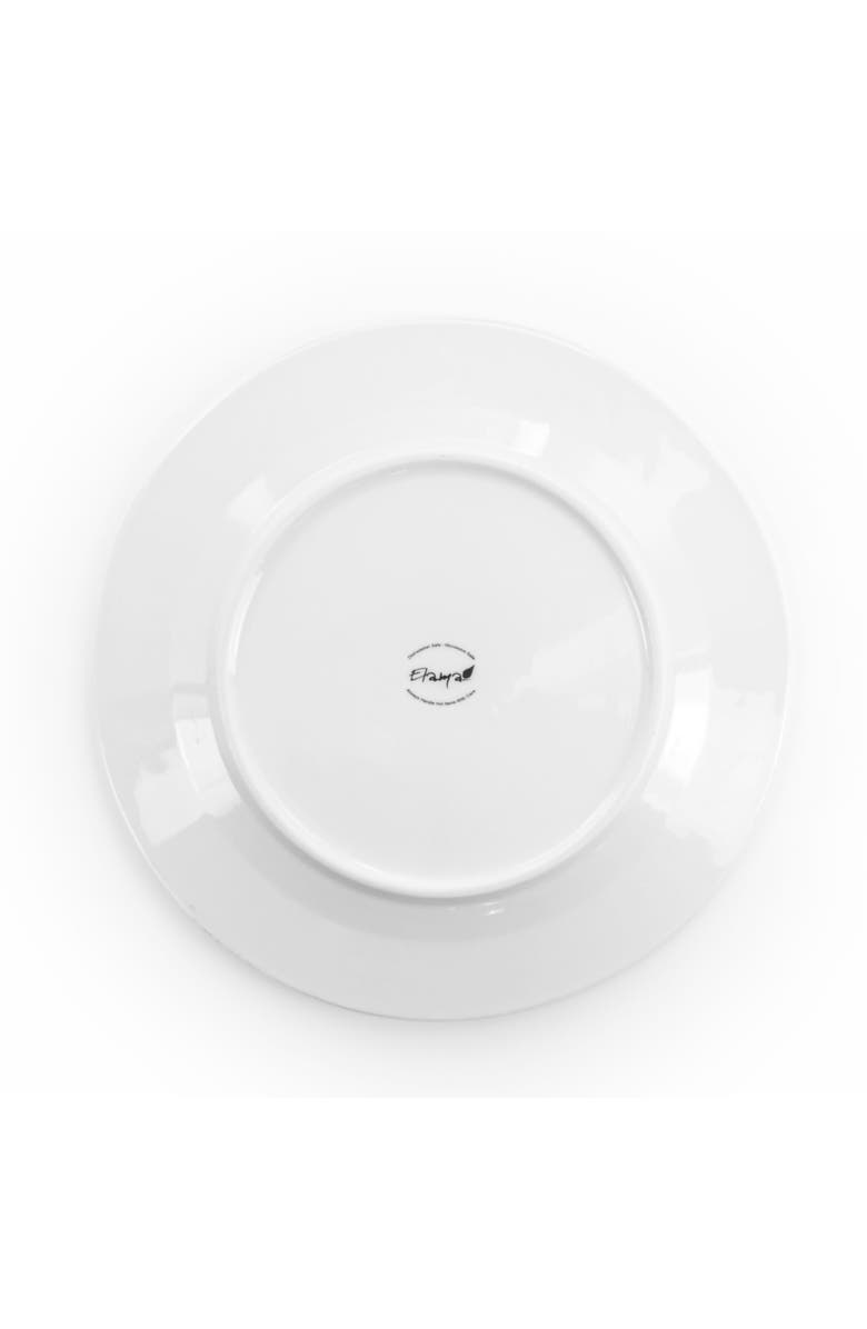 Elama Cara 16 Piece Round Porcelain Dinnerware Set, Alternate, color, White