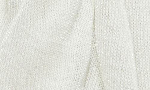 Lafayette 148 New York Fine Gauge Cashmere & Metallic Scarf In White