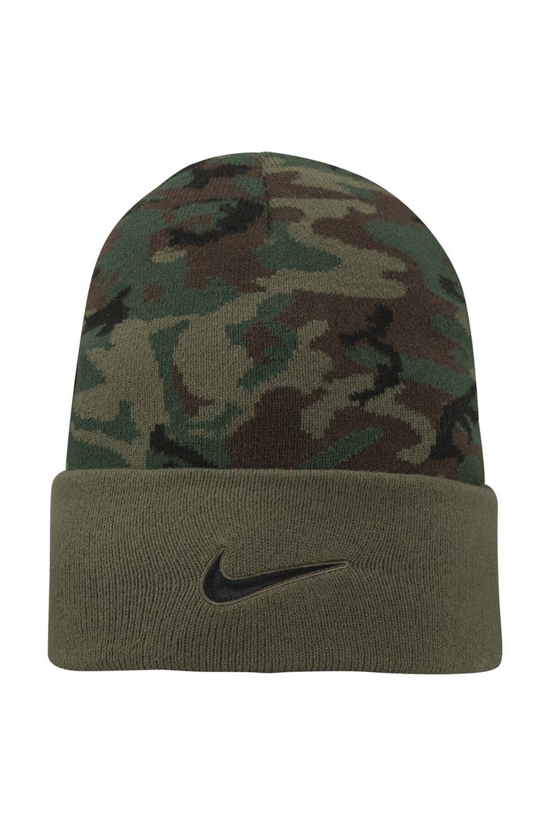 Men's Nike Camo Wake Forest Demon Deacons Military Pack Cuffed Knit Hat, Alternate, color, Camo
