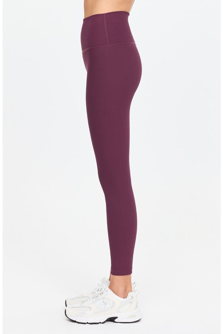 Pele High Waist Midi Leggings, Alternate, color, PURPLE