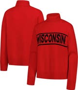 Gameday Social Women's Gameday Social Red Wisconsin Badgers Chenille Turtleneck Sweater