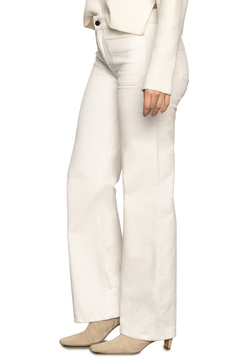 Sanctuary Marine Patch Pocket Stretch Cotton Corduroy Pants, Alternate, color, Chalk