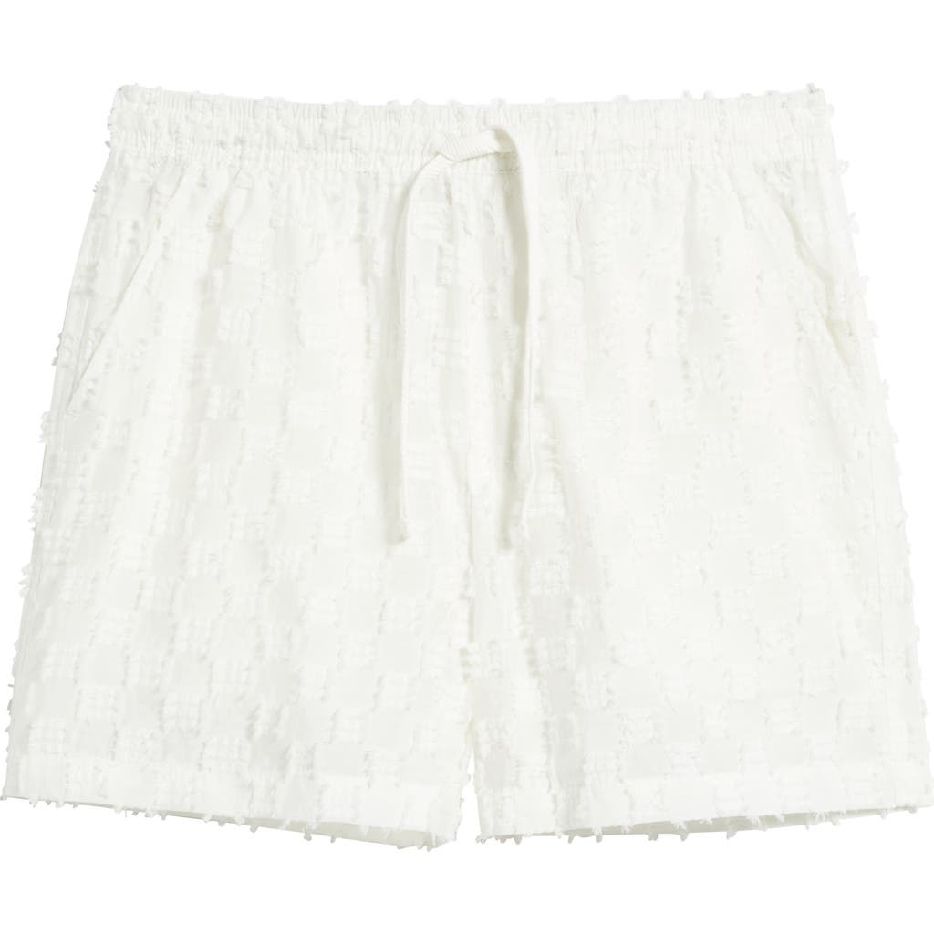 Rizort Charles Check Shorts In White