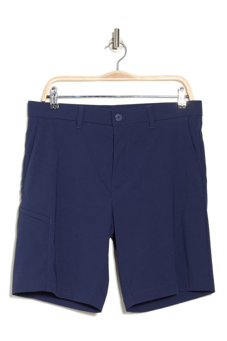 Flat Front 9-Inch Golf Shorts, Alternate, color, PEACOAT