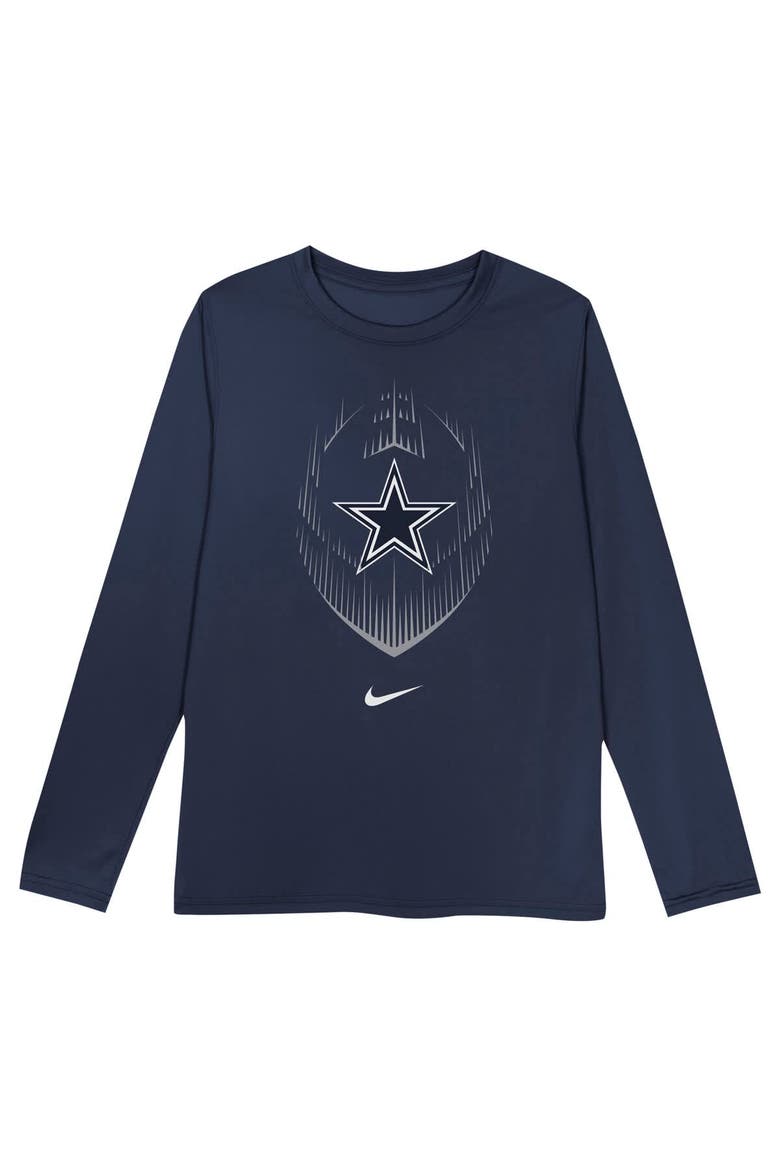 Toddler Nike Navy Dallas Cowboys Legend Icon Long Sleeve T-Shirt, Alternate, color, Navy