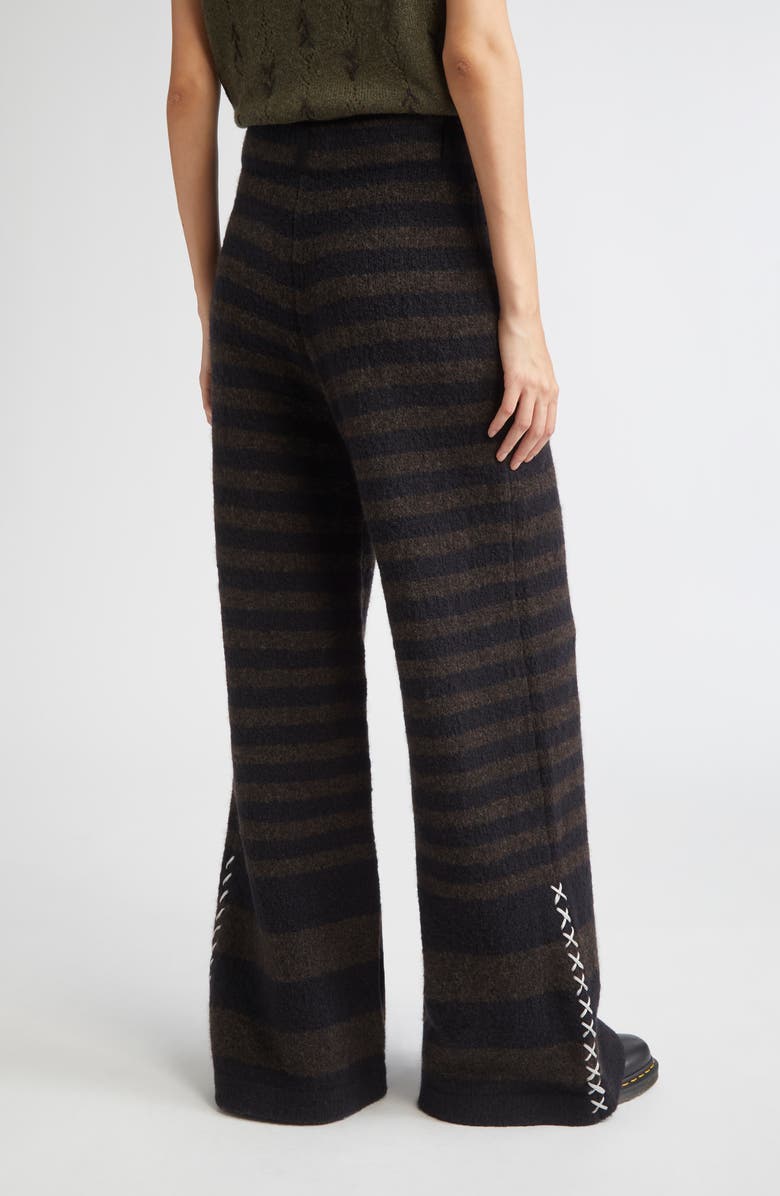 YanYan Softi Oversize Stripe Wool Blend Pants, Alternate, color, Brown