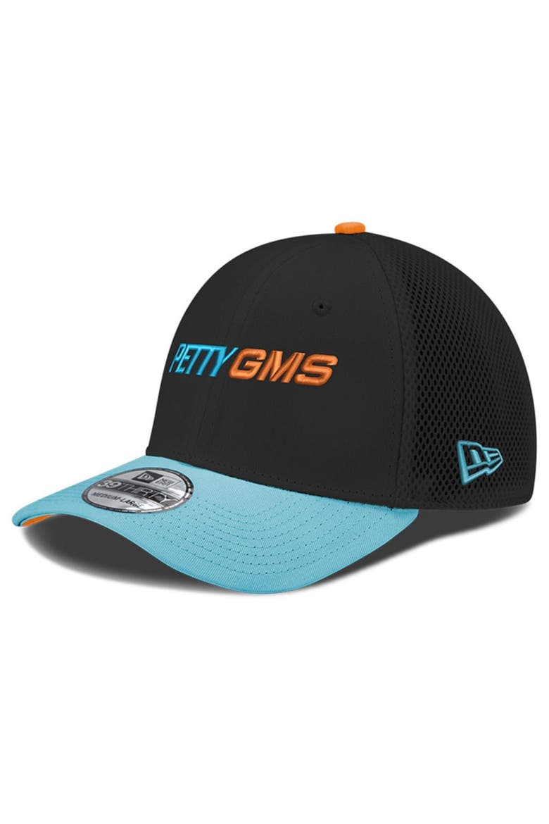 Men's New Era Black Petty GMS Motorsports NEO 39THIRTY Flex Hat, Main, color, Black