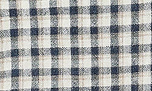 Quincy Mae Gingham Long Sleeve Button-up Shirt In Gray