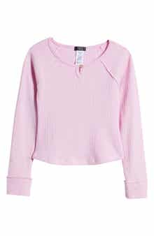 Truce Kids' Waffle Stitch Long Sleeve Top