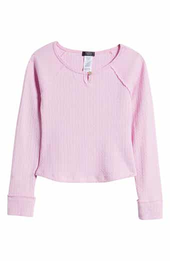 Truce Kids' Waffle Stitch Long Sleeve Top