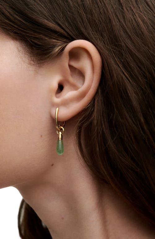 Pdpaola Jupiter Single Hoop In Green Aventurine