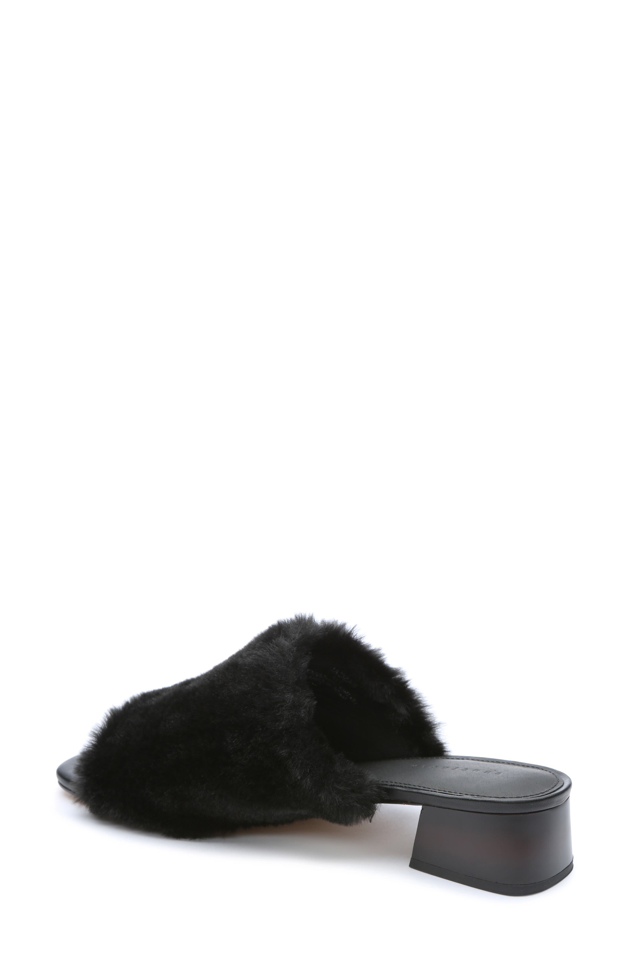 Sanctuary Rascal Faux Fur Sandal, Alternate, color, 