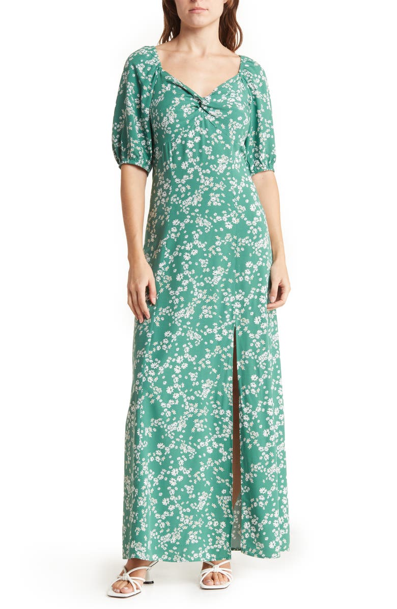 DR2 by Daniel Rainn Floral Sweetheart Puff Sleeve Maxi Dress | Nordstromrack