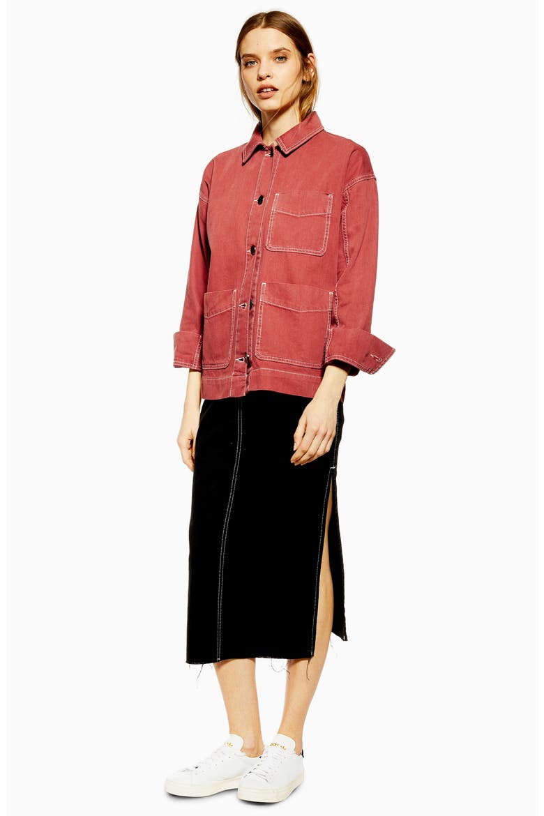 Tesa Chore Jacket, Alternate, color, RUST