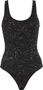 Toccin Sheila Scoop Neck Sequin Bodysuit