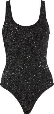 Toccin Sheila Scoop Neck Sequin Bodysuit