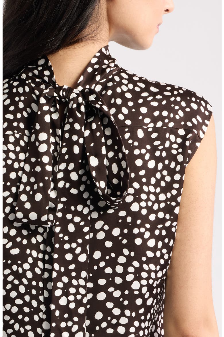 Dot Sleeveless Blouse, Alternate, color, MOLE DOT